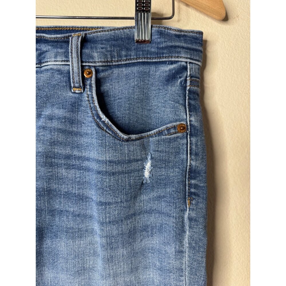 Gap Button Fly High Waist Distressed True Skinny Women's Jeans Size 14/ 32 - Picture 8 of 16